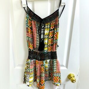Multicolor Print Romper